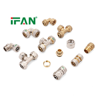 Accessoires de raccordement par compression pour tuyaux PEX en plastique IFAN pour la plomberie et l'eau