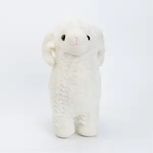 Good selling custom various types of customizable cute white sheep 26cm size plush toys