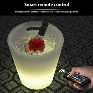 Xách tay 17L LED thay đổi màu sắc <span class=keywords><strong>Ice</strong></span> <span class=keywords><strong>Bucket</strong></span> điều khiển từ xa bia Wine Party Nhựa Cổ Điển <span class=keywords><strong>PE</strong></span> Cocktail KTV bar trang trí nội thất - Product Image 2