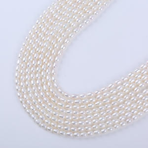 Perlas Sueltas de Agua Dulce Naturales Grises de 4-5 mm con Orificio Horizontal Doble Cara para Joyería, Material para Collares - Product Image 3