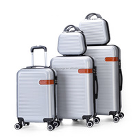Valises de voyage de luxe femme shanghai vente en gros 3pcs ensemble designer valise 20 24 28 pouces bagages sacs avec accessoires marron