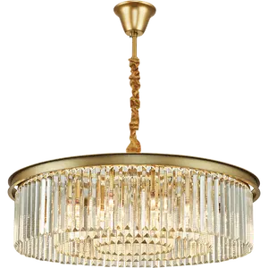 Postmodern lampada lampadario di cristallo di lusso minimalismo camera da letto soggiorno lampada nero rotondo ristorante negozio k9 lampadario di cristallo