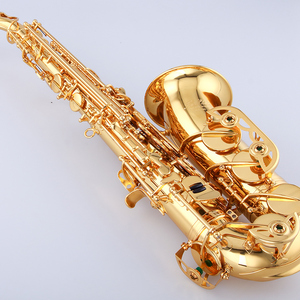 Saxophone alto, instrument à vent en bois, laqué or, gravé à la main, saxophone de performance - Product Image 4