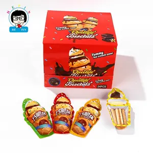 Wholesale OEM Order Chocolate Biscuit Yummy Ice Cream Cone Crispy Sweet Flavor Chocolate For Kids