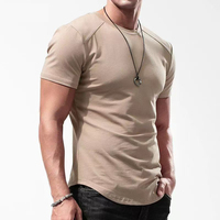 Kaos Lapisan Dasar Bermotif - Katun Murni Elastis Bergaya Sport Lengan Pendek Cepat Kering Bahan Mesh Bernapas Pas Badan