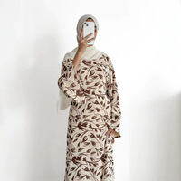 Fabrication de vêtements en Chine OEM/ODM Dubaï Abaya en tissu imprimé numérique personnalisé américain pour femmes islamiques
