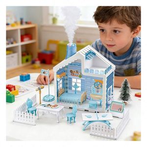 Family <b>Play</b> Mansion Houses with Bedroom <b>Kitchen</b> Bathroom Balcony Furniture <b>Plastic</b> DIY Toy for Children TOYSRUNNER DLHS0307 - Product Image 3