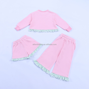 เสื้อสเวตเชิ้ตเด็กผู้หญิงแบบขายส่ง แขนยาว แต่งระบาย  รับผลิตตามสี ขนาด ลาย  โรงงานผลิต รับทำโลโก้ตามสั่ง - Product Image 2