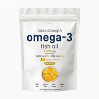 Marque privée OEM pour capsules d'huile de poisson oméga-3 5 étoiles, haute pureté, formule naturelle personnalisée, complément alimentaire