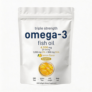 Cápsulas de Aceite de Pescado Omega-3 OEM, Fórmula Personalizada de Marca Privada, Productos para la Salud con Estándar GMP - Product Image 1