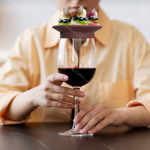 BPA Free Upgraded <b>Wine</b> Glass Charcuterie Topper Snack Holder Cake <b>Container</b> Cup Trays - Product Image 5
