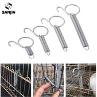 Loquet à ressort polyvalent personnalisé pour cage à animaux, ressort de tension pour porte de cage à lapin avec crochet pour fixer toutes les cages à animaux