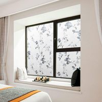 DECO Buntglas-Fensterfolie 3D Dekorative Buntglas-Sichtschutzfolie Selbstklebend Abnehmbar für Heim Büro Glastür
