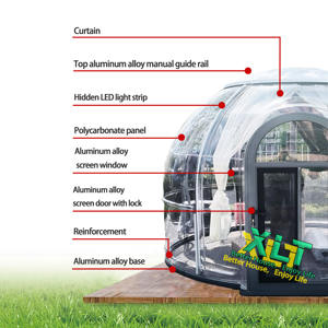 Dôme de tente géodésique transparent moderne en polycarbonate pour l'extérieur, <span class=keywords><strong>maison</strong></span> bulle artistique pour vivre en plein air - Product Image 5
