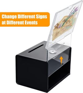 Acrylic trong suốt CTN Tặng hộp chống bụi nhựa tiết kiệm hộp với chủ đề thiên thần bỏ phiếu gợi ý plexiglass Bầu Cử hộp - Product Image 5