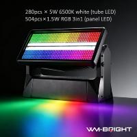 Projecteur LED Stroboscopique Mobile 1500W IP65 avec Contrôle DMX Multi-Canaux pour DJ, Discothèque et Scène