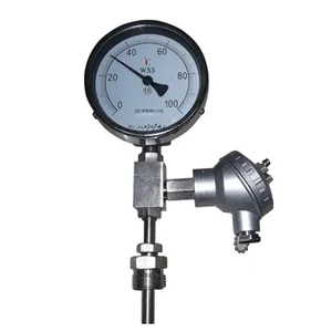 Instrumento de visualización de temperatura local PT100 termómetro de pantalla digital integrado alimentado por batería térmica