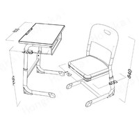Ensemble bureau et chaise scolaire au design moderne, très demandé, en métal durable, mobilier essentiel pour les étudiants