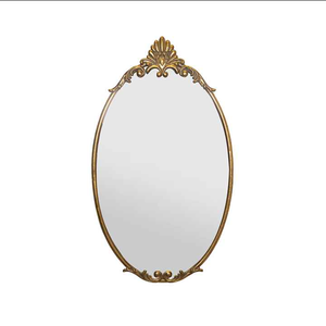 Luxury Oval <strong>Mirror</strong>, Gold Frame &amp; Floral Decor, Adds Charm to Any Decor <strong>Setting</strong> - Product Image 1