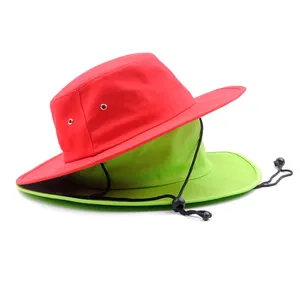 Tùy chỉnh thiết kế mùa hè mặt trời bảo vệ rộng vành ngoài trời xô Mũ mặt trời bảo vệ gấp mũ Boonie hat