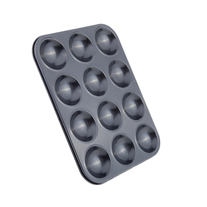 Xinze Tùy Chỉnh Nhiệt Độ Cao Chịu Mài Mòn Carbon Thép 12cup Muffin Pan Không Dính Lớp Phủ Nướng Dễ Dàng Để Làm Sạch Vòng Muffin Chảo - Product Image 3