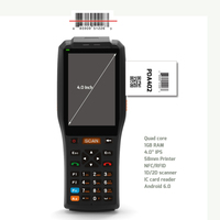 Imprimante PDA industrielle robuste IP65, scanner de codes-barres 2D portable Android avec imprimante thermique