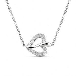 Fábrica de Joyería Tailandesa al por Mayor LY 925, Collar con Colgante de Corazón, Cadena con Zircones, Joyería Romántica para Mujer, Regalo de Aniversario o Fiesta - Product Image 2