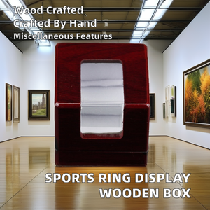 Hot Selling Elegant Real Wood <strong>Display</strong> Case for Softball Sports <strong>Championship</strong> <strong>Rings</strong> Elegant Wooden <strong>Boxes</strong> and Wall Signs - Product Image 2