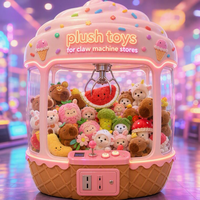 Mini jouets en peluche Cupcake pour machine à griffes, vente en gros, doux et rembourrés, prix d'arcade sur le thème de la pâtisserie, recharges pour machine à griffes, cadeau pour filles