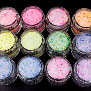 Poudre de paillettes mélangées en gros pour professionnels, couleurs variées, produits pour nail art en vrac, poudre acrylique transparente pour trempage, longue tenue, marque YOUXIN - Product Image 3