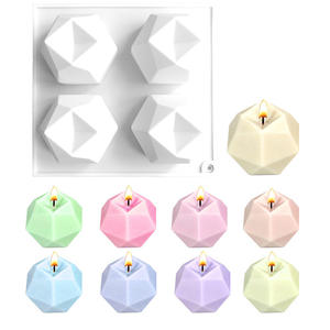 Molde <span class=keywords><strong>de</strong></span> vela <span class=keywords><strong>de</strong></span> bola <span class=keywords><strong>de</strong></span> diamante, cuatro Bolas Mágicas consecutivas, <span class=keywords><strong>Cubo</strong></span> <span class=keywords><strong>de</strong></span> <span class=keywords><strong>Rubik</strong></span>, forma geométrica, mousse <span class=keywords><strong>de</strong></span> chocolate, molde <span class=keywords><strong>de</strong></span> silicona para hornear - Product Image 2