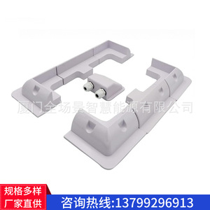 ABS <b>Bracket</b> For Solar Panel Frame <b>White</b> 7-Piece Set For RV Boat Roof Mounting - Product Image 2