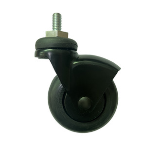 Roue industrielle pivotante de 3 pouces avec frein, roue en caoutchouc à noyau en fer massif, roue de poussée pour machines - Product Image 3
