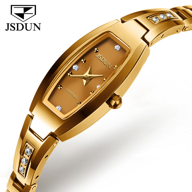 JSDUN 6530 Wrist Square Ladies Watches Welcome Custom Logo Women Watch Belt Quartz Brand New Mesh Luxury Alloy Coated Glass