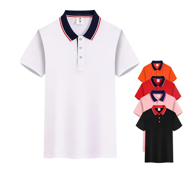 Fashion casual new design spot print short-sleeved Custom logo breathable sweat-absorbing men's POLO golf t-shirt