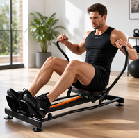 Rameur à mouvement complet pour la maison, pliable, équipement d'exercice cardio, entraînement complet du corps avec rotation à 360° °   Bras et siège coulissant