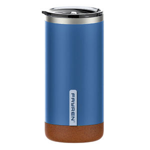 café de voyage isolées en acier inoxydable de 16oz, réutilisables et respectueuses de l'environnement, avec fond en liège - Product Image 3