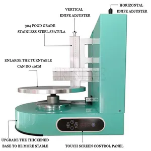 Mesin penghalus kue ulang tahun, Semi otomatis mesin pelapisan krim plester peralatan membuat kue