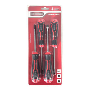 Jeu de tournevis Cr-V de haute qualité, 4 pièces, PH1 PH2 SL5mm SL6mm, 100mm, tournevis manuel avec embouts magnétiques, utilisation domestique pratique - Product Image 1