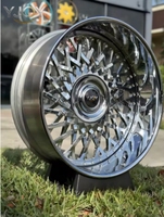 Nouvelles jantes forgées YJOY Deep Dish personnalisées de 22 à 26 pouces, design à grand rebord, jantes noires compatibles avec Chevrolet