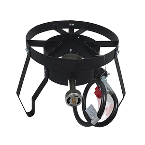 Réchaud au propane robuste de 85 000 BTU à brûleur unique avec régulateur de 10 PSI, réchaud extérieur en fonte pour le camping et la cuisson au four hollandais - Product Image 1