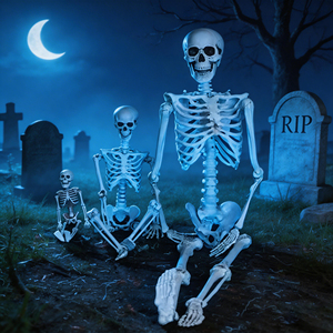 Decorazioni di Halloween: Scheletro Umano Simulato di Varie Dimensioni per Stanza Horror, Bar, Casa Stregata, Scherzi - Product Image 1