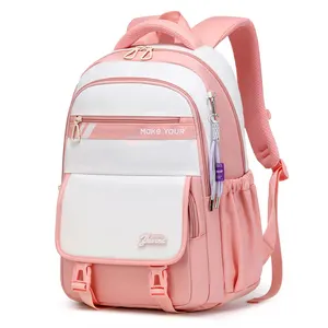 CALDIVO High Quality Middle School Student Book Backpack Bag For Girls Teenagers Pink Large Capacity School Bag