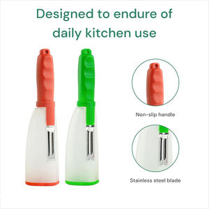 Caja de Almacenamiento Multifuncional de Acero Inoxidable y Plástico, Accesorios de Cocina, Pelador de Frutas, Melón, Patata, Verduras - Product Image 3