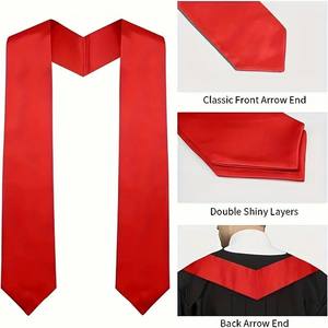 Corona <span class=keywords><strong>de</strong></span> Graduación Personalizada con Cordón para Hombro, Banda <span class=keywords><strong>de</strong></span> Honor para Ceremonia, Estola <span class=keywords><strong>de</strong></span> Satén para Estudiantes, Hombres y Mujeres - Product Image 3