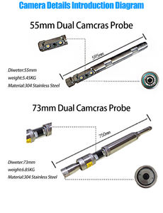 Cámara de Inspección de Pozos de Diámetro Pequeño con Visión Nocturna CCD H.264, Tarjeta SD, Inalámbrica WIFI, IP68 Impermeable, Acero Inoxidable, OEM ODM Disponible - Product Image 6