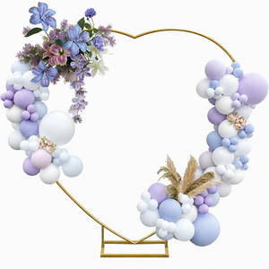 <span class=keywords><strong>Arche</strong></span> de mariage en fer forgé en forme de cœur 2m x 2m pour les célébrations de mariage et d'<span class=keywords><strong>anniversaire</strong></span> - Product Image 1