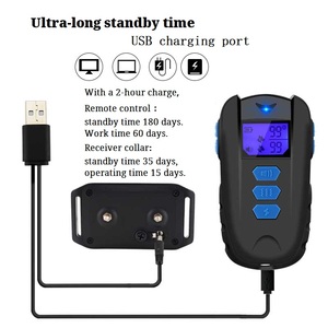 Collares de entrenamiento de perro mascota eléctricos de plástico recargables impermeables IP67 con control remoto - Product Image 4