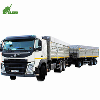 Semirremolque de plataforma plana de servicio pesado con pared lateral para vehículos largos de China
