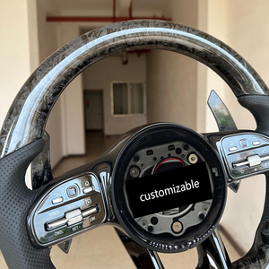 พวงมาลัยคาร์บอนปลอมแปลงแบบกำหนดเองสำหรับ W205 Mercedes-Benz <span class=keywords><strong>AMG</strong></span> W207 W218 W220 <span class=keywords><strong>W222</strong></span> W238 GLA GLS E63 GLC43 C43 C63 2010-2021 - Product Image 3